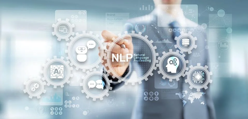 NLP natural language processing cognitive computing technology concept on 库存照片