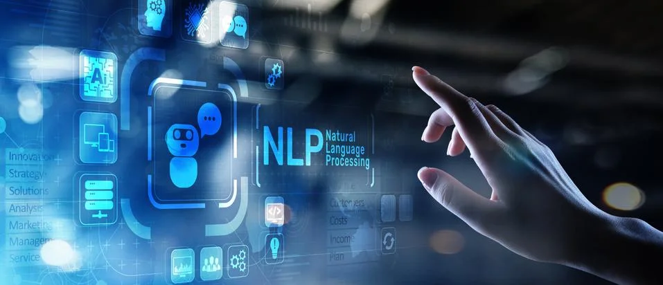 NLP natural language processing cognitive computing technology concept on 写真素材