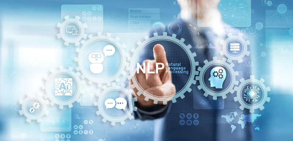 NLP natural language processing cognitive computing technology concept on 写真素材