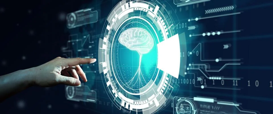 NLP Natural Language Processing cognitive computing technology concept. Stock Photos