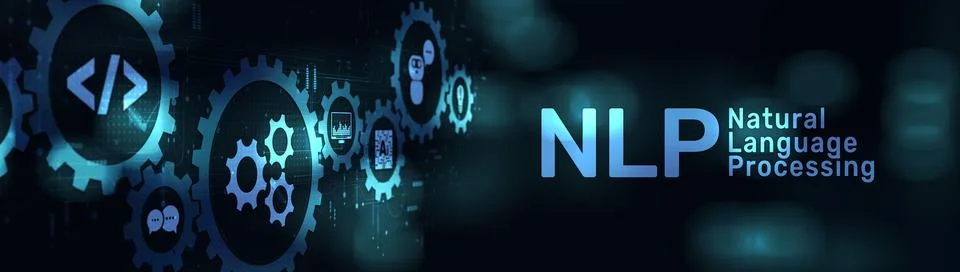 NLP Natural Language Processing Enhancing Human-Computer Interaction on a Wid Stock Illustration