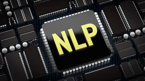 The NLP on pcb board for technology or sci concept 3d rendering. 写真素材