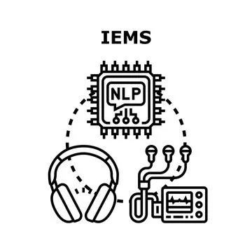 Nlp processing data for electroencephalogram monitoring Stockillustratie