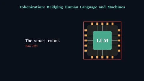 NLP Tokenization Journey - Bridging human language and machines Stock Footage 340251711