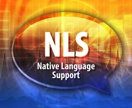 NLS acronym definition speech bubble illustration Stock Illustration