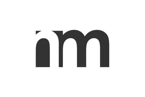 NM creative geometric initial based modern and minimal logo. Letter n m tre.. Stock Illustration