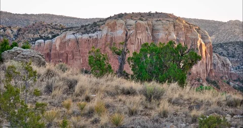 NM Ghost Ranch Sun Rise Time Lapse Stock Footage 104890037