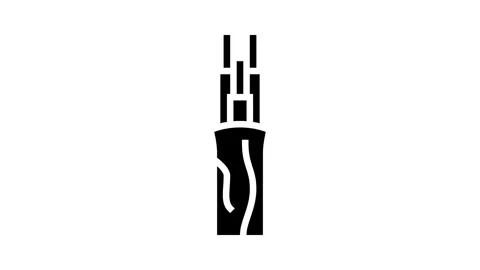 Nm nonmetallic cable wire glyph icon animation Stock Footage 326158411