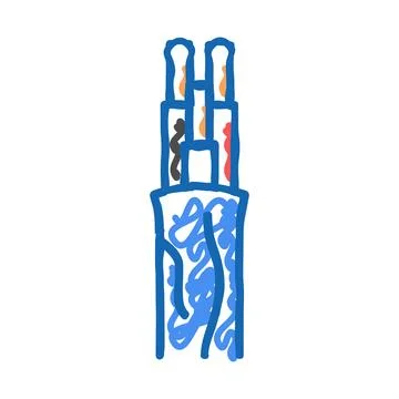 Nm nonmetallic cable wire icon doodle illustration Stock Illustration