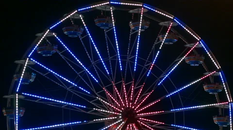 NM State Fair 2015 Midway Ferris Wheel Close Stock Footage 54959979