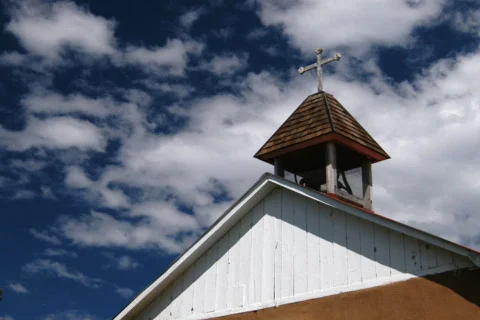 NM Steeple Clouds 2 DV720 Time Lapse Stock Footage