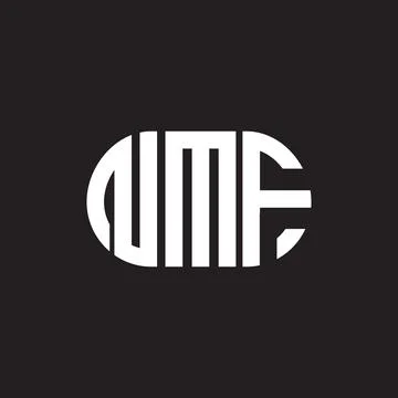 NMF letter logo design on black background. NMF creative initials letter logo 스톡 일러스트