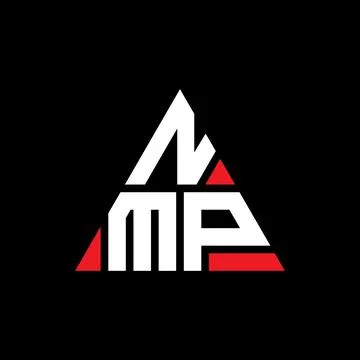 NMP triangle letter logo design with triangle shape. NMP triangle logo desi.. Stock Illustration