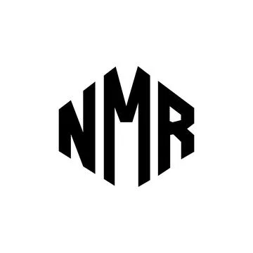 NMR letter logo design with polygon shape. NMR polygon and cube shape logo .. Stock Illustration