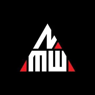 NMW triangle letter logo design with triangle shape. NMW triangle logo desi.. Stock Illustration