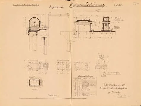 N.N., Basic drain of the Mulde, Bitterfeld: Sagittarius: cuts 1: 5. Light ... Stock Photos