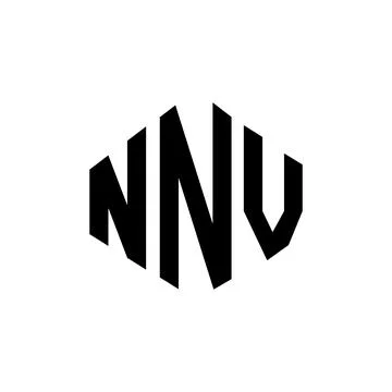 NNV letter logo design with polygon shape. NNV polygon and cube shape logo .. Stock Illustration