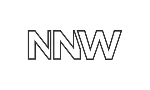 NNW logo design template with strong and modern bold text. Initial based ve.. イラスト素材