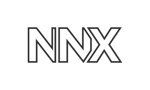 NNX logo design template with strong and modern bold text. Initial based ve.. Stock Illustration