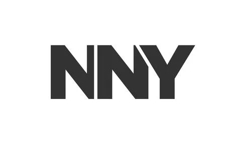NNY logo design template with strong and modern bold text. Initial based ve.. Stock Illustration