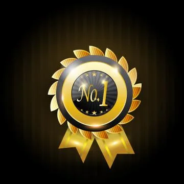 No 1 badge Stock Illustration