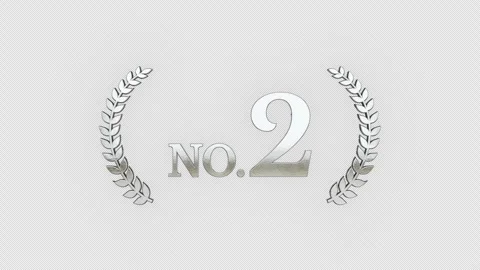 “No. 2” that appears and glows, along with laurel wreath decorations Stock-Footage 344682112