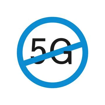 No 5G icon forbidding sign. Vector illustration Stock Illustration