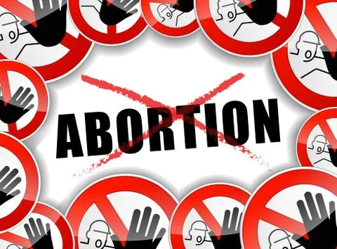 No abortion abstract concept Stock Illustration