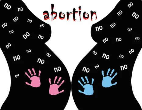 No abortion Stock Illustration
