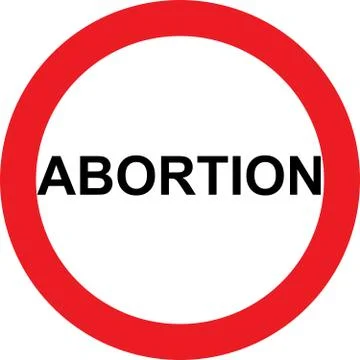 No abortion sign Illustrazione stock