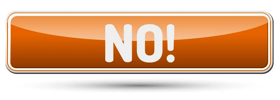 NO - Abstract beautiful button with text. Stock Illustration