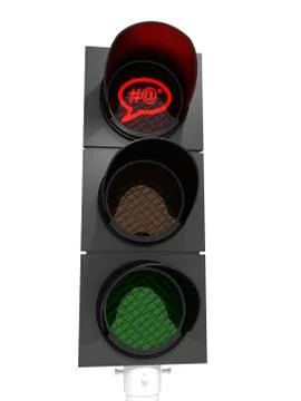 No abuse (traffic light) Illustrazione stock