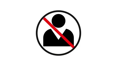 No access animated symbol. Red cross icon for user interface website app mo.. Stock Footage 321391578