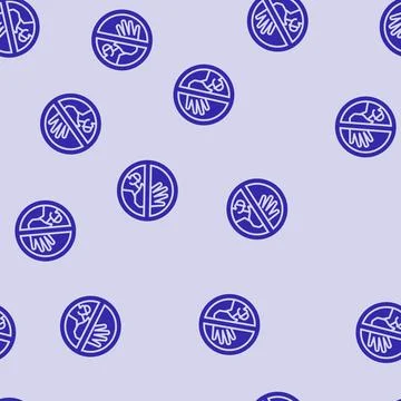 No access glyph seamless pattern Stock Illustration
