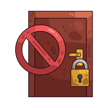 No access illustration 库存插图