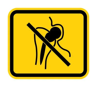 No Access For People With Metallic Implants Stock Illustration