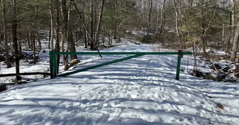 No access snow road Stock Footage 265192069