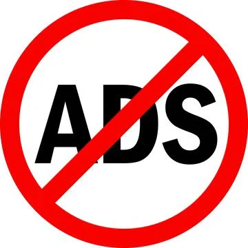 No ads sign. Stock Illustration