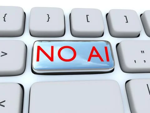 No Ai concept Illustrazione stock
