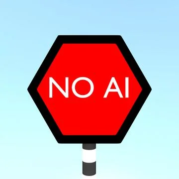 No Ai concept Illustrazione stock