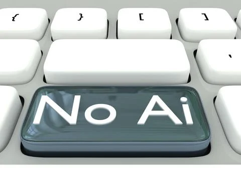 No Ai concept Illustrazione stock