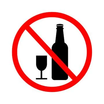No alcohol sign vector. Vector EPS 10. Illustrazione stock