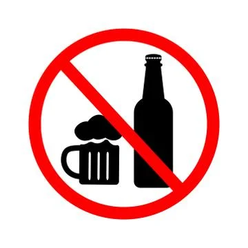 No alcohol sign vector. Vector EPS 10. Illustrazione stock