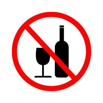 No alcohol sign vector. Vector EPS 10. Stock Illustration