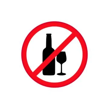 No alcohol sing on white background vector illustration EPS 10 Stock Illustration