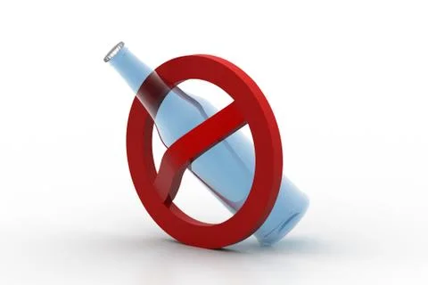 No alcohol use concept Free Stock Illustration