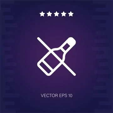 No alcohol vector icon Stock Illustration