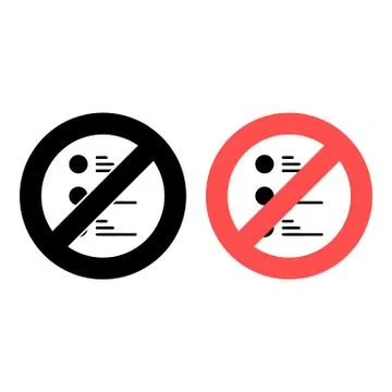 No alignment, editorial, text icon. Simple glyph, flat vector of text editor  Stock Illustration
