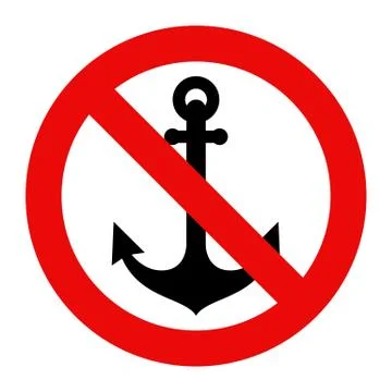 No anchor sign Stock Illustration