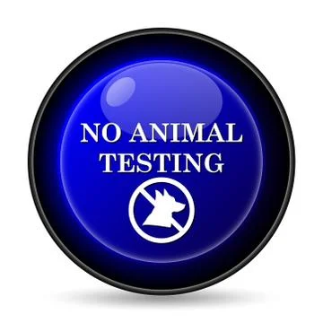 No animal testing icon. internet button on white background.. Stock Illustration